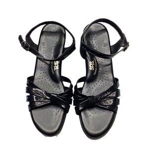 SAS Tripad Comfort Black Patent Leather Sandal 9.5‎ N